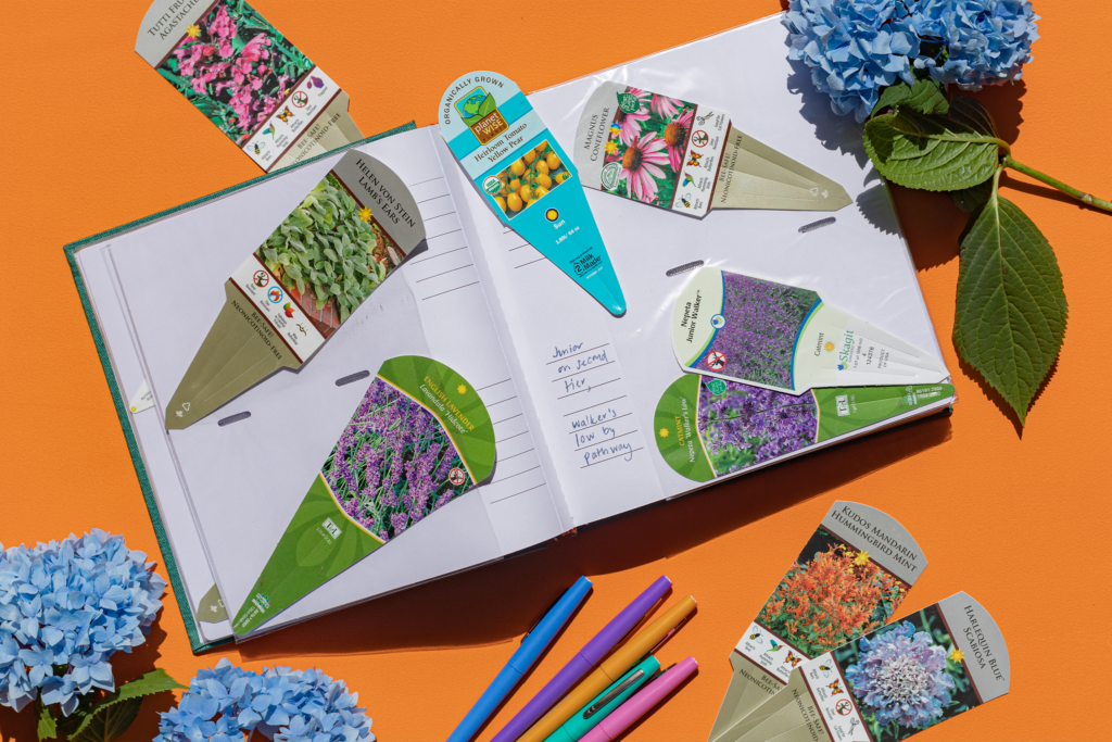Keep Plant Tags in a Photo Album - kiyafries